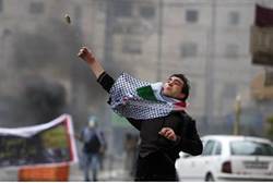 Arab Rioter Hurls Stones